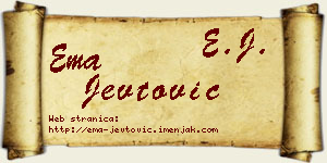Ema Jevtović vizit kartica